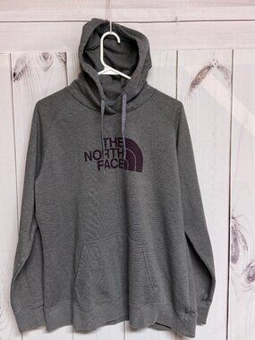 The North Face Women’s Logo Hoodie Large Gray‎ Heather GUC